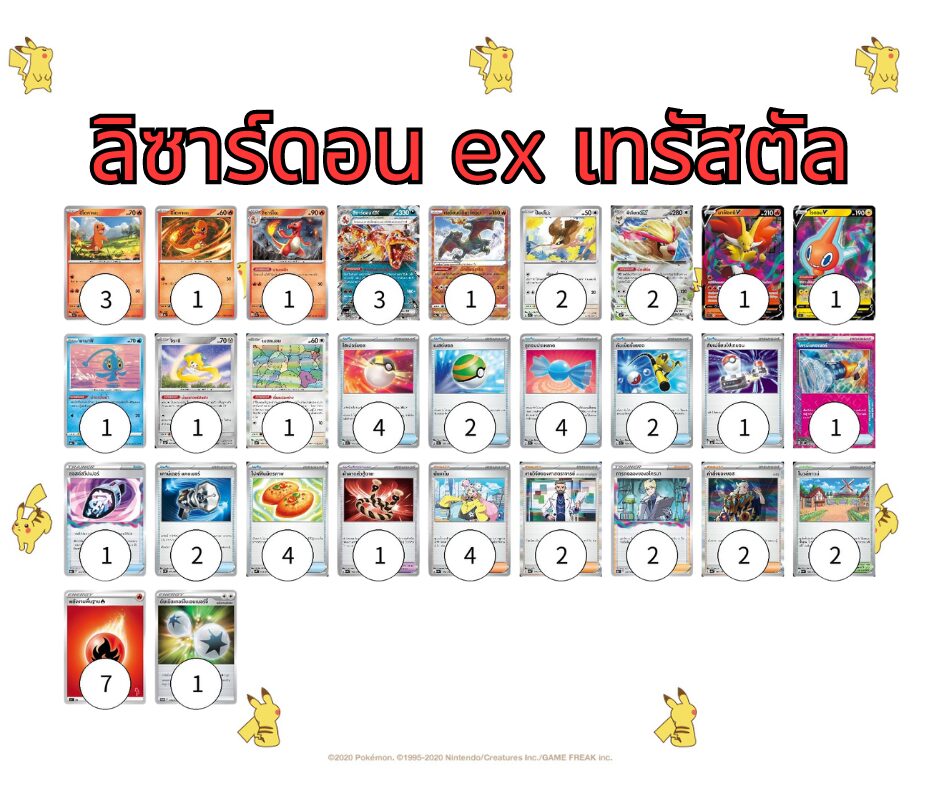 ลิซาร์ดอน ex เทรัสตัล,เด็คโปเกมอน,จัดเด็คโปเกมอน